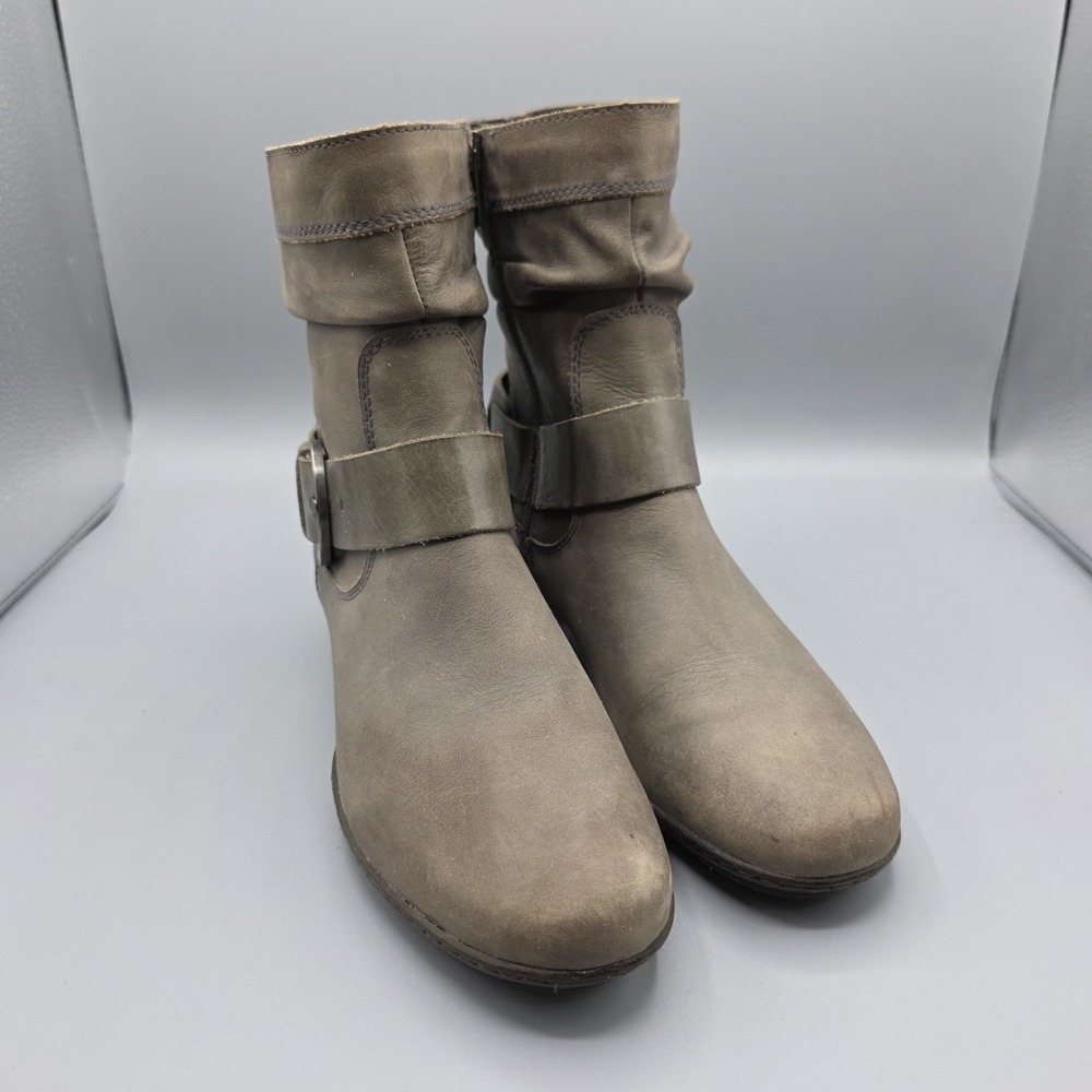 Pikolinos Boots Womens 38 Tan Leather Slouchy Ankle Strap Buckle Boho‎ Western